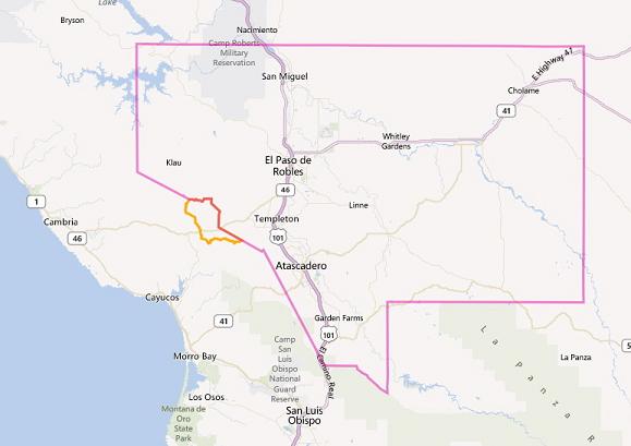 Paso Robles map